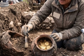 Almanya'da amatör bir arkeoloğun bulduğu 934 Roma sikkesi müzede sergileniyor